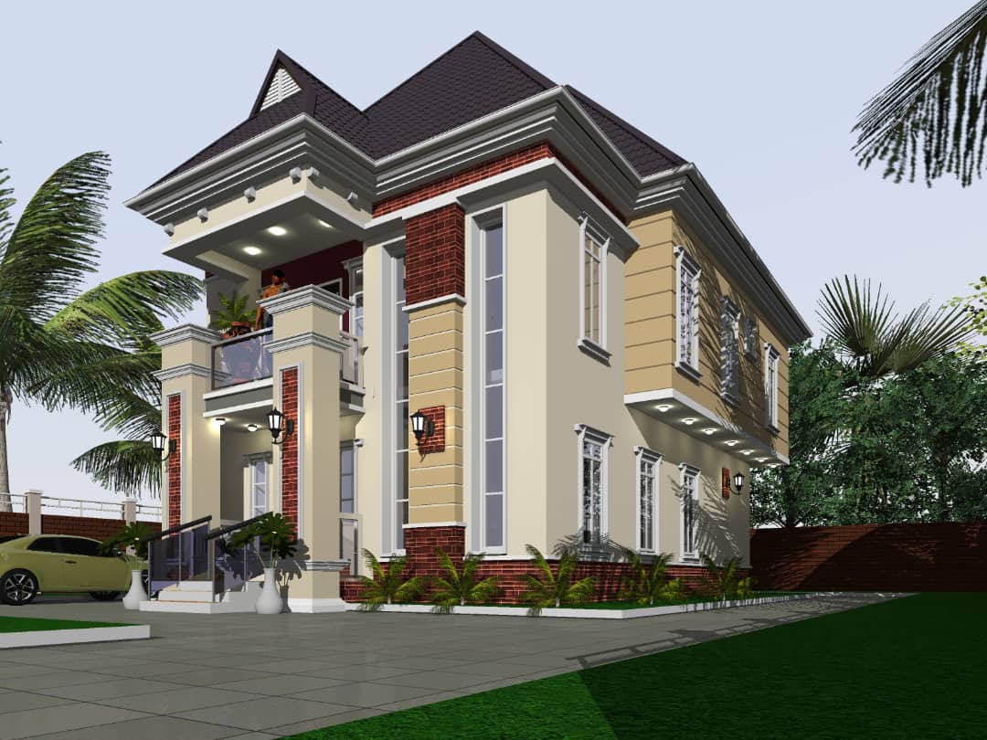 Brick-Accent Twin Duplex, Abuja, F.C.T.
