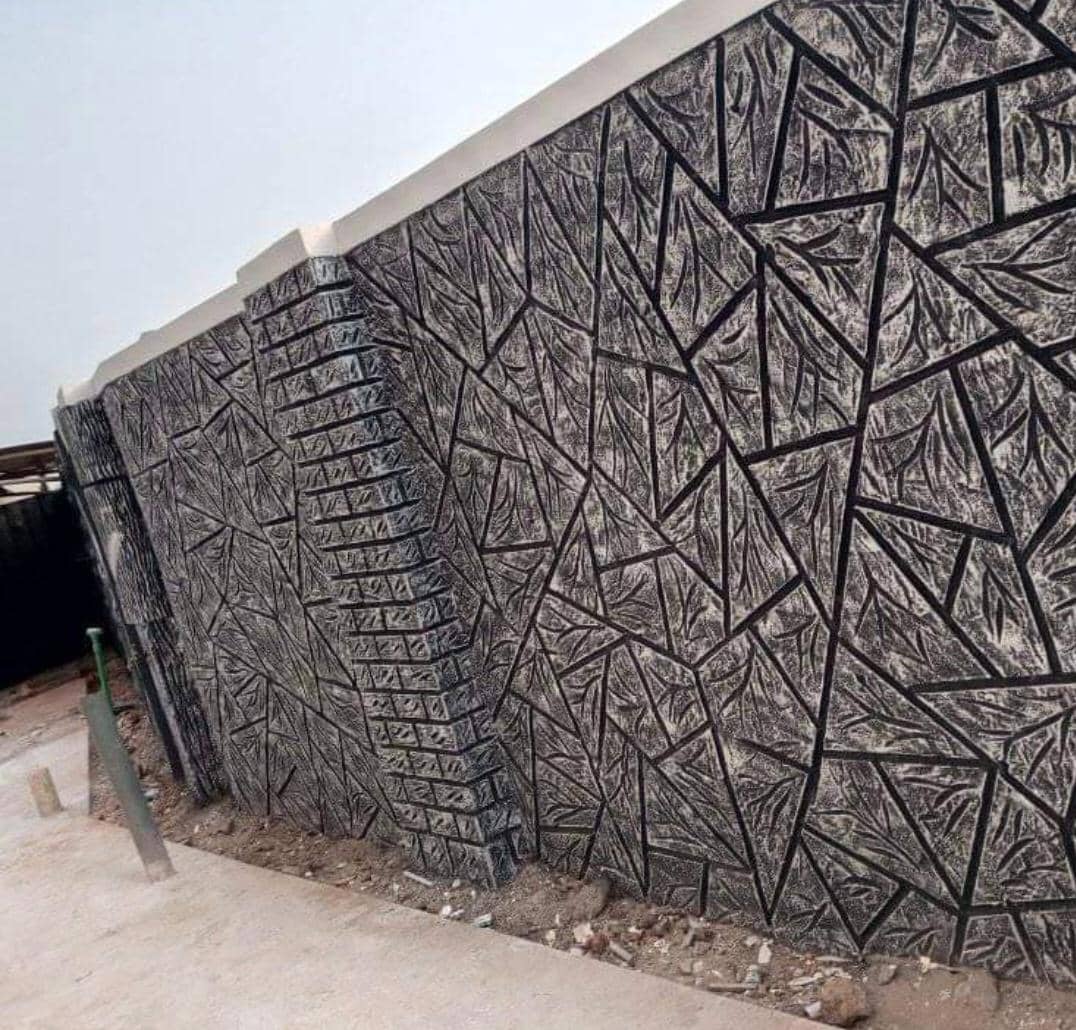Geometric Textured Screed Wall, Abuja, F.C.T.